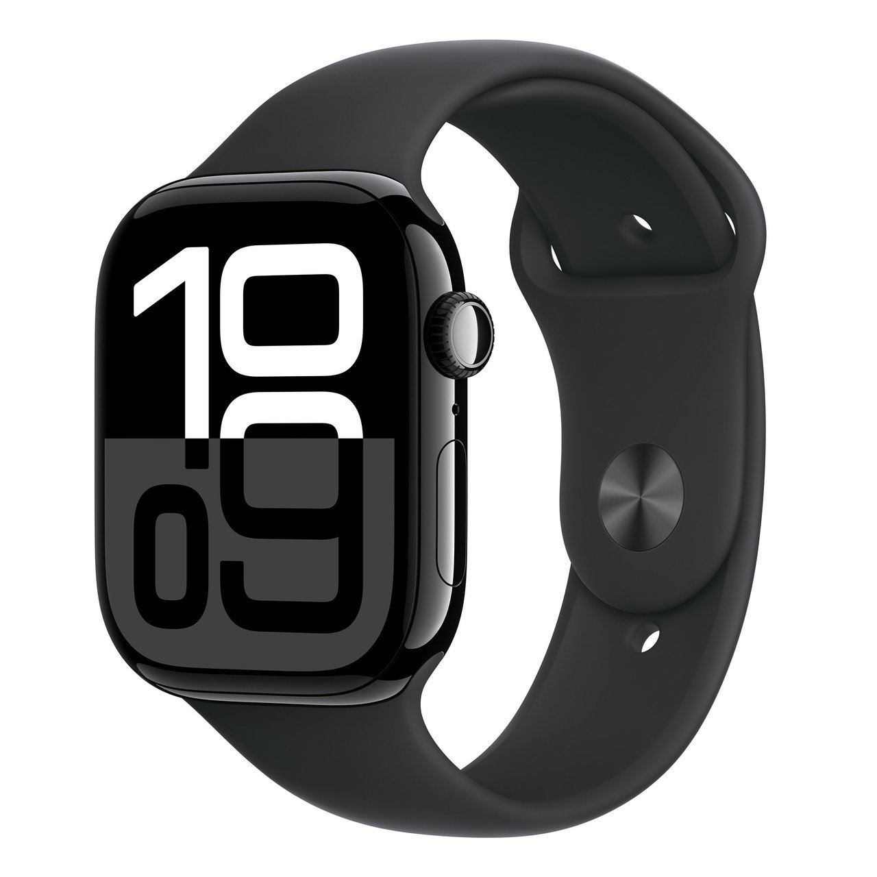 Apple Watch Series 10 GPS 46mm Jet Black Aluminum Case with Black Sport Band M/L MWWQ3LW/A - Image 1