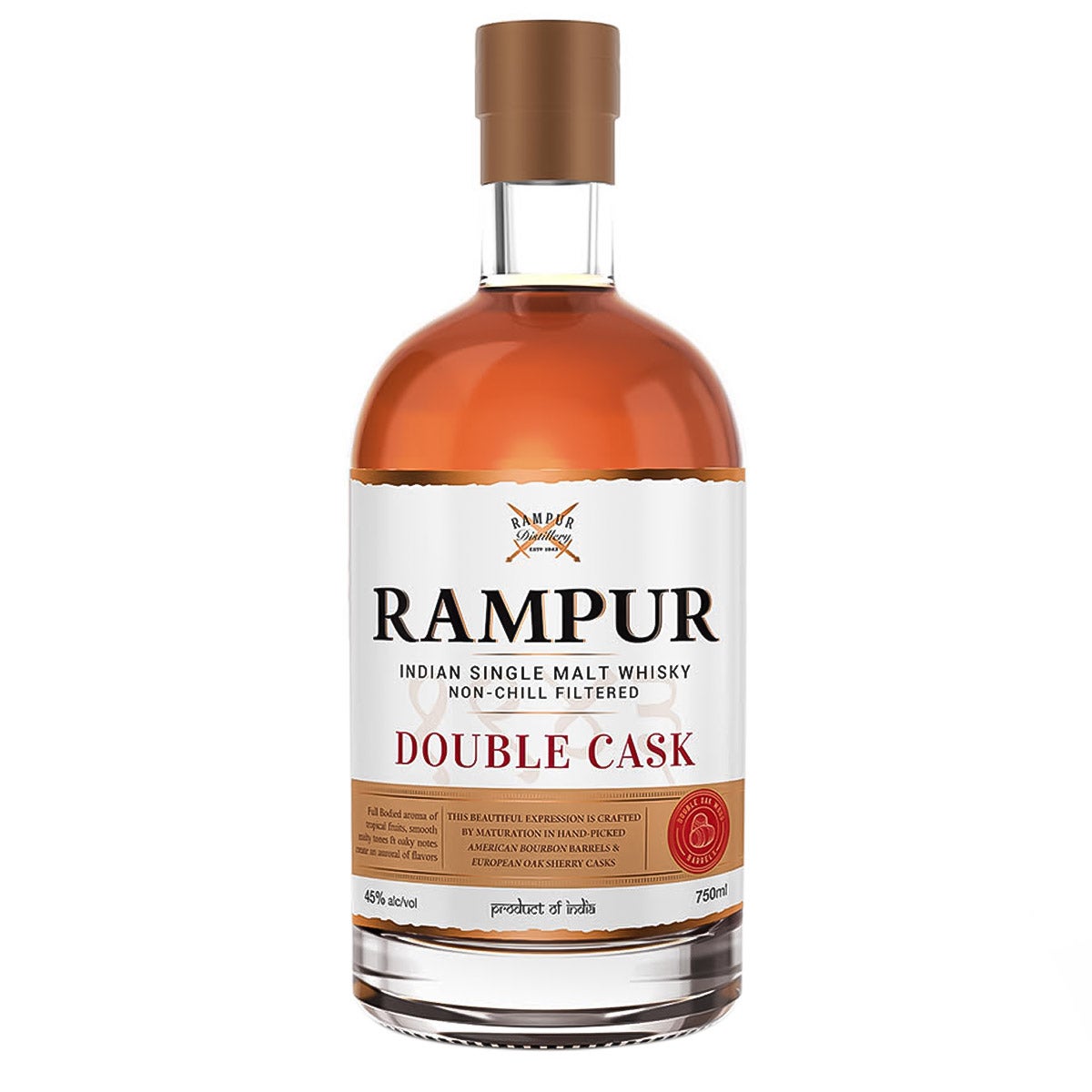 Rampur Double Cask Indian Single Malt Whisky 750ML