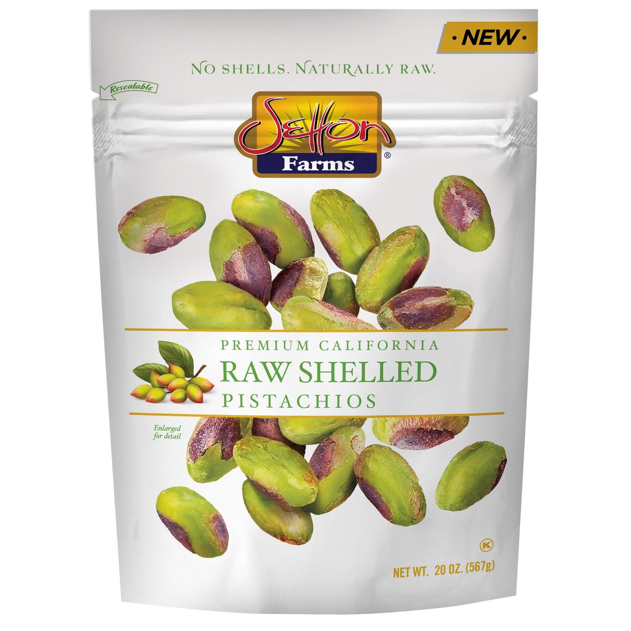 Setton Farms Raw Pistachios 20 oz (1.25 lb) - Image 1