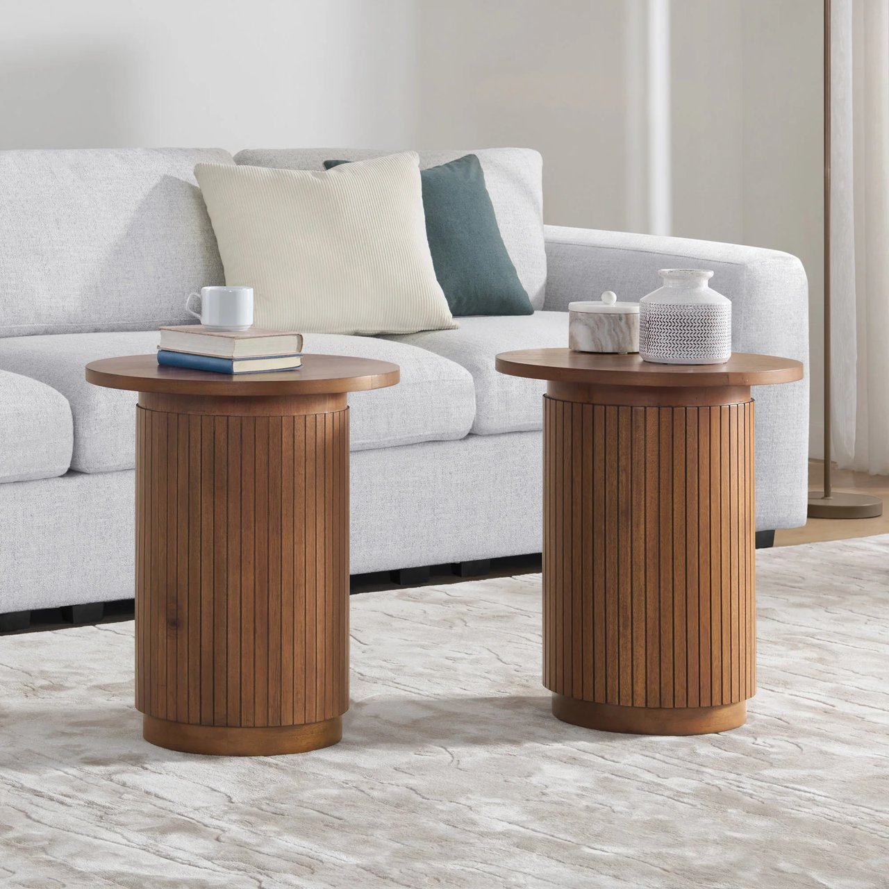 Point Cabrillo Round Side Tables, Set of 2 - Image 1