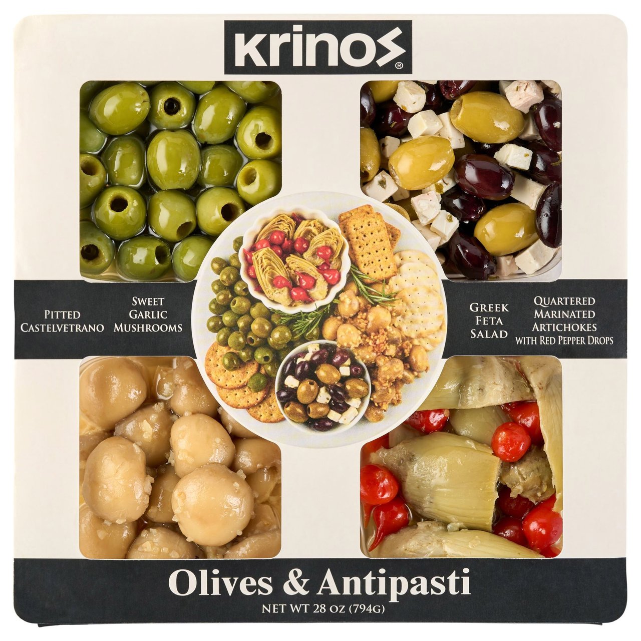 Krinos Olives & Antipasti 28 oz - Image 1