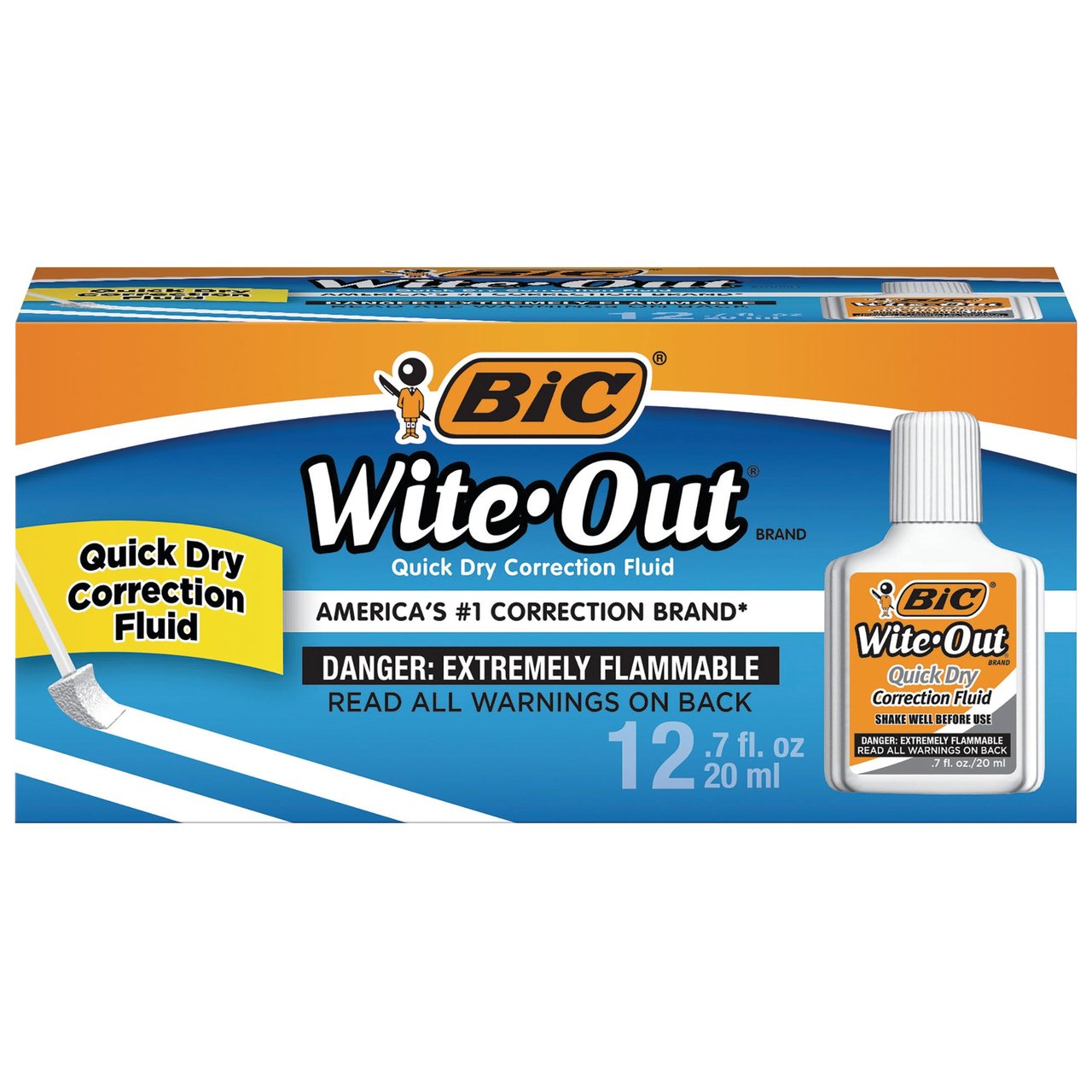 BIC Wite-Out Quick Dry Correction Fluid, 24-Pack - Image 1