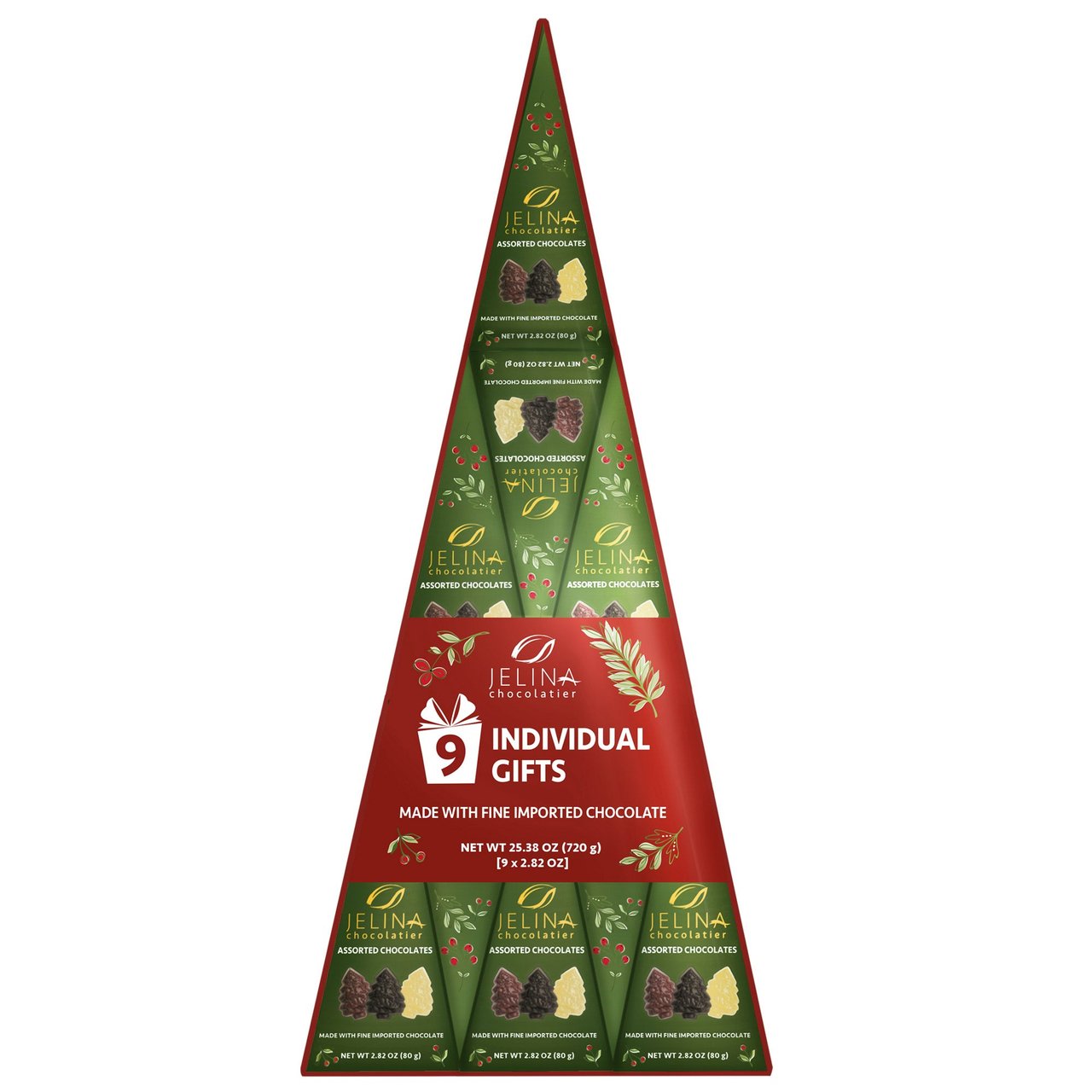 Jelina Chocolatier Tree Combo 9 Pieces 27 oz (1.68 lbs) - Image 1