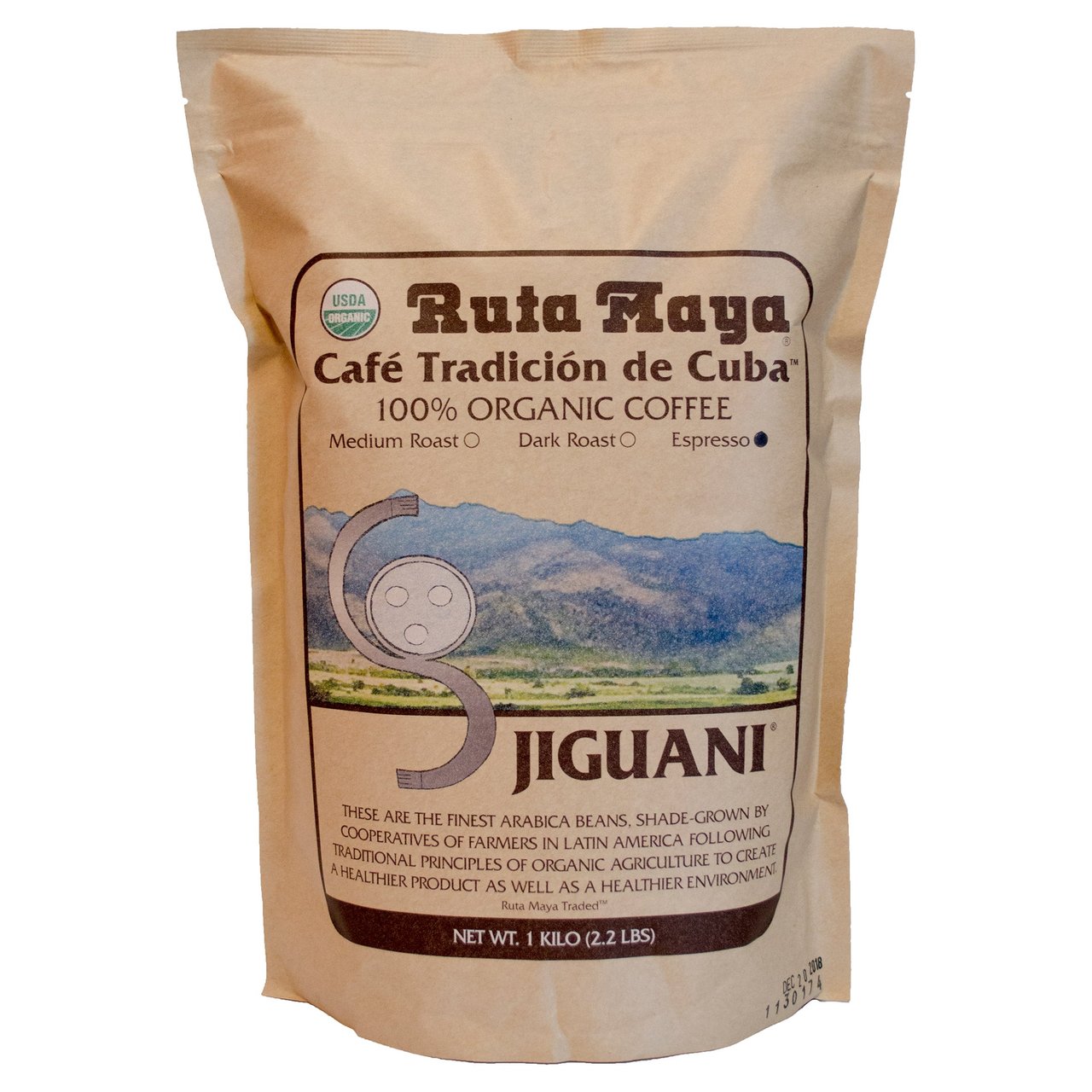 Ruta Maya Organic Jiguaní Espresso Roast Whole Bean 2.2 lb - Image 1