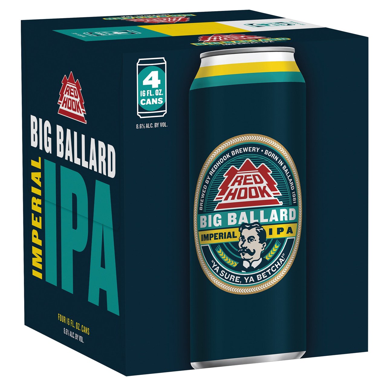Redhook Brewery Big Ballard Imperial IPA Redmond 4/16oz - Image 1