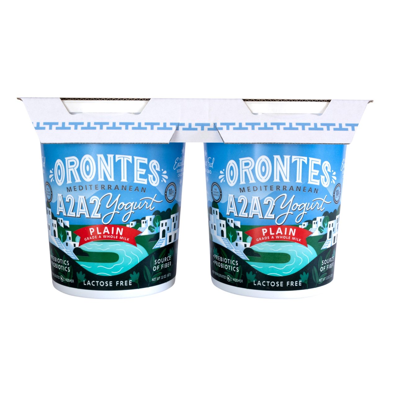 Orontes A2A2 Whole Milk Plain Yogurt 2/32 oz (4 lbs) - Image 1