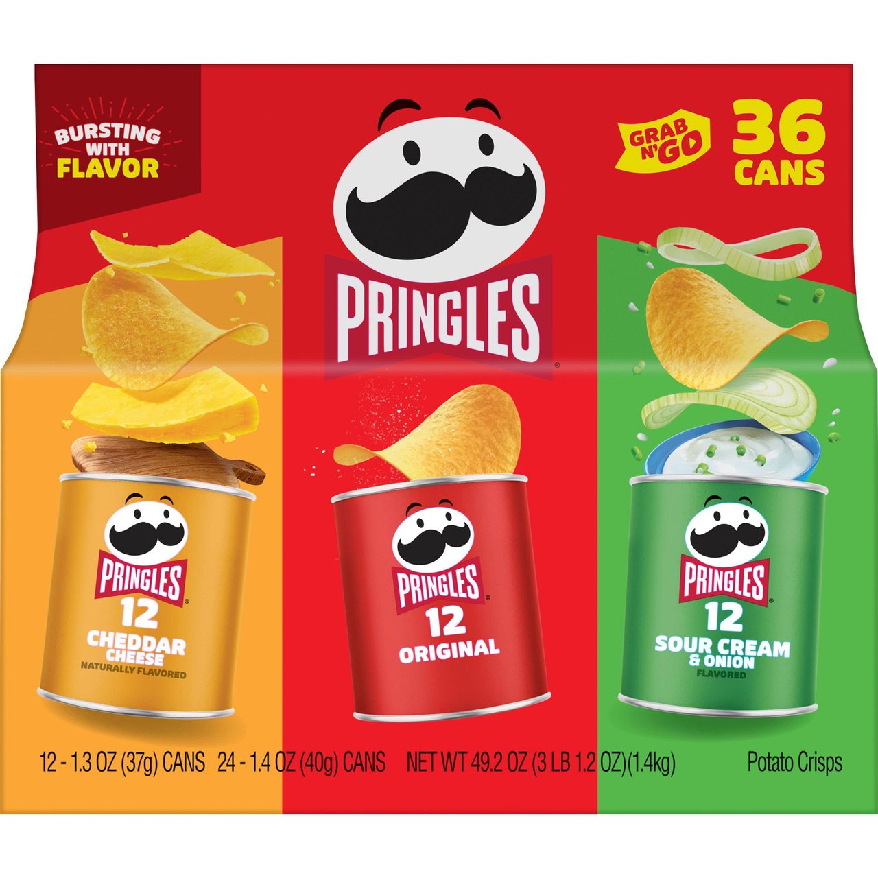 Pringles Grab & Go Variety Pack 36 CT (3.08 lb) - Image 1