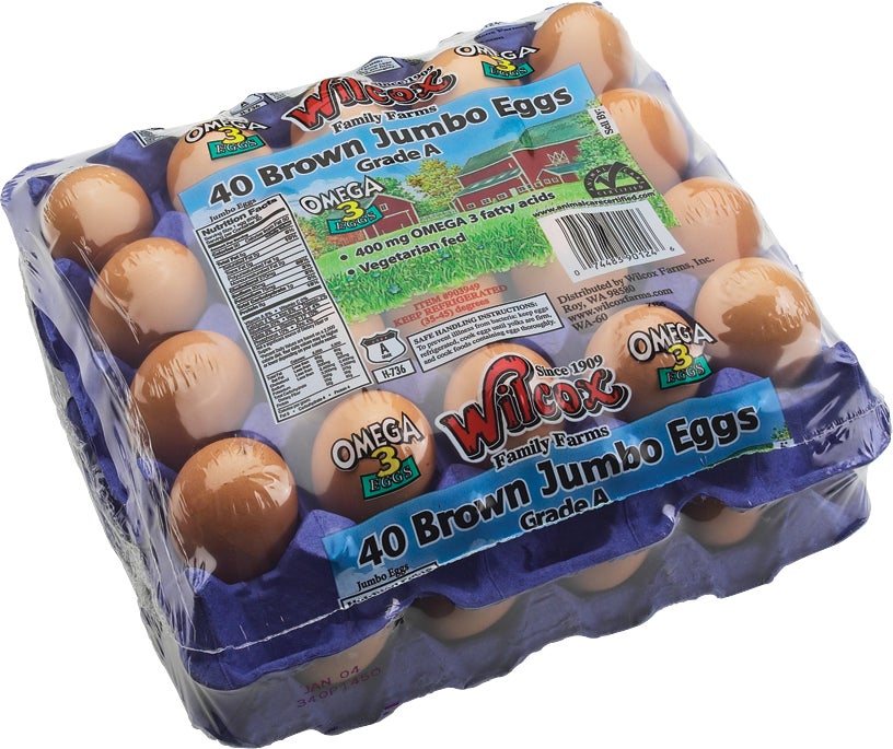 Wilcox Omega-3 Brown Jumbo Eggs 40 CT