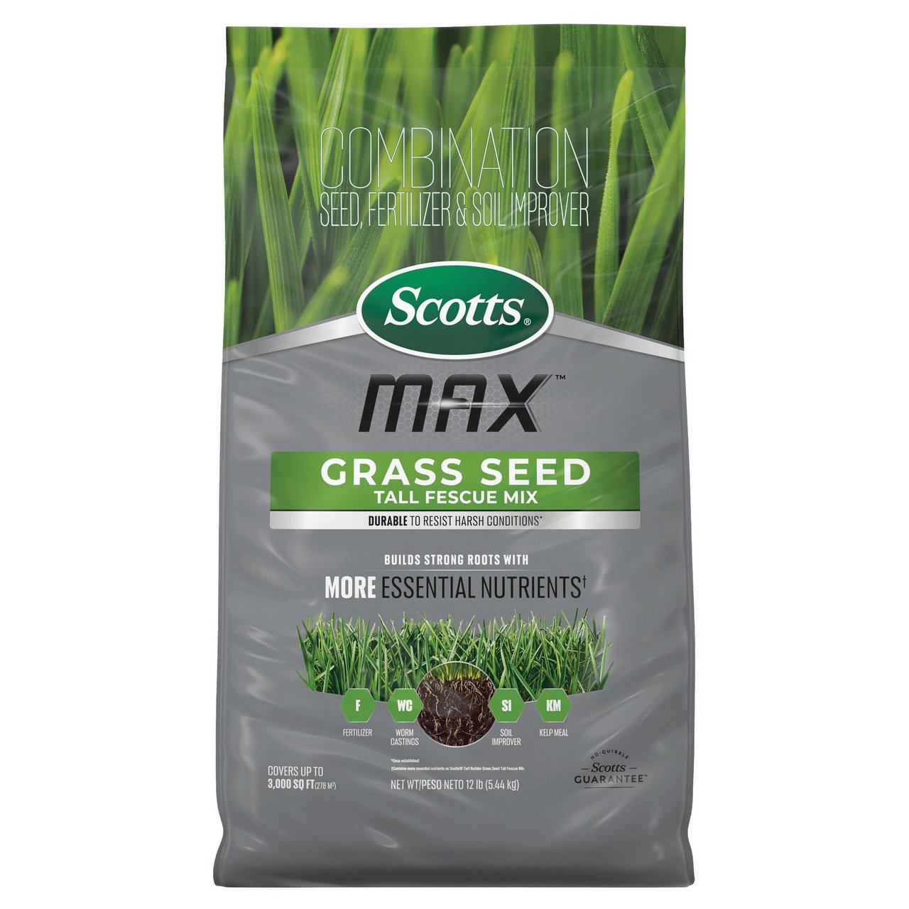 Scotts Max Grass Seed Tall Fescue Mix 12 lbs - Image 1
