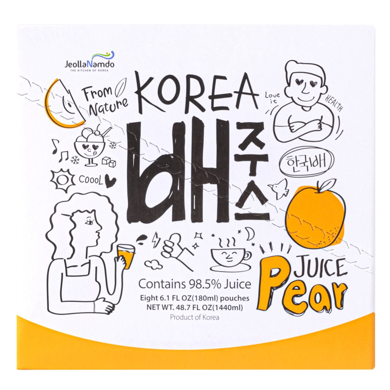 Jeolla Namdo Korean Pear Juice, 8-Pack, 6.1 oz Each - Image 1