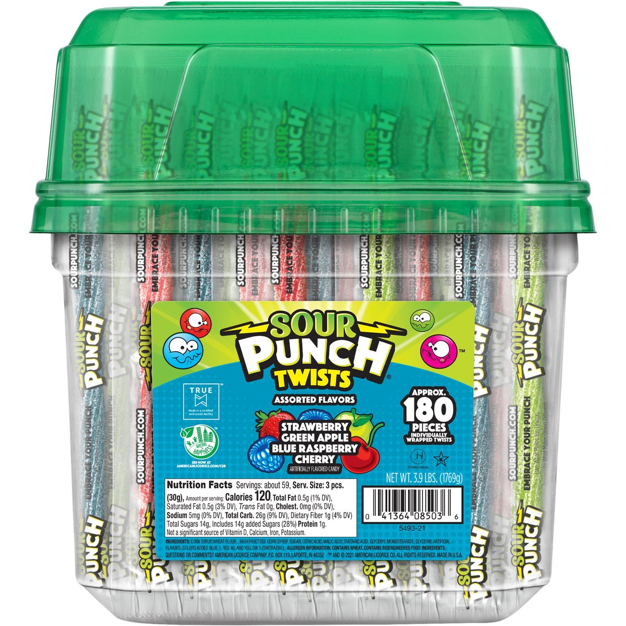 Sour Punch Twists, Variety, 180 Count - Image 1
