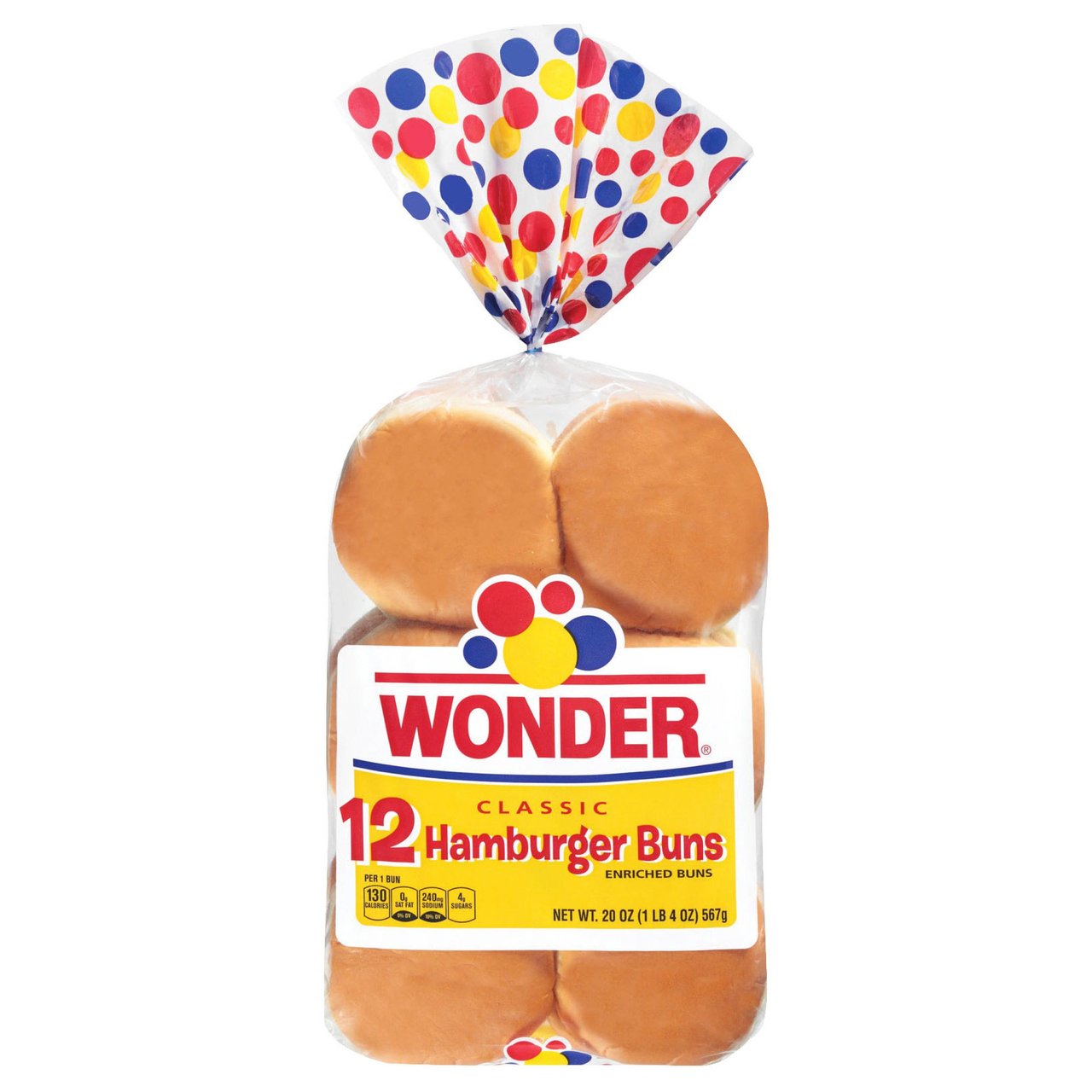 Wonder 4" Hamburger Buns 12 CT / 20 OZ