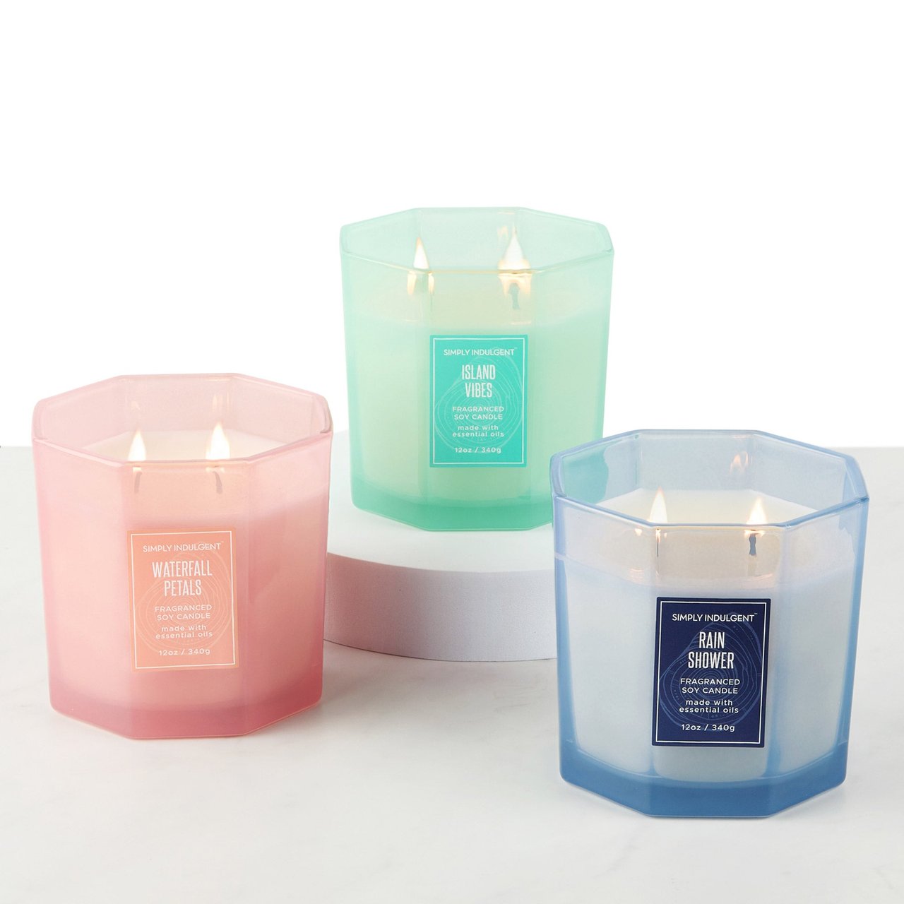 Simply Indulgent 12 oz Scented Candle Set, 3-Pack - Image 1