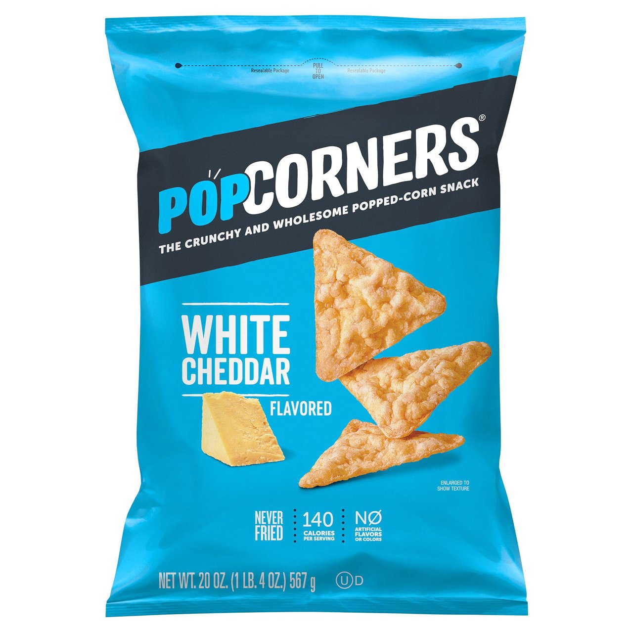 PopCorners White Cheddar 20 Ounce Bag - Image 1