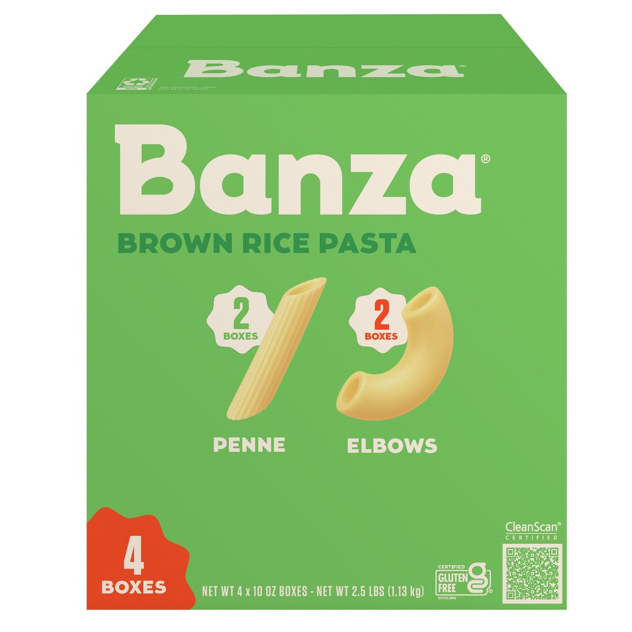 Banza Brown Rice Pasta Variety Pack, 4/10 oz - Image 1