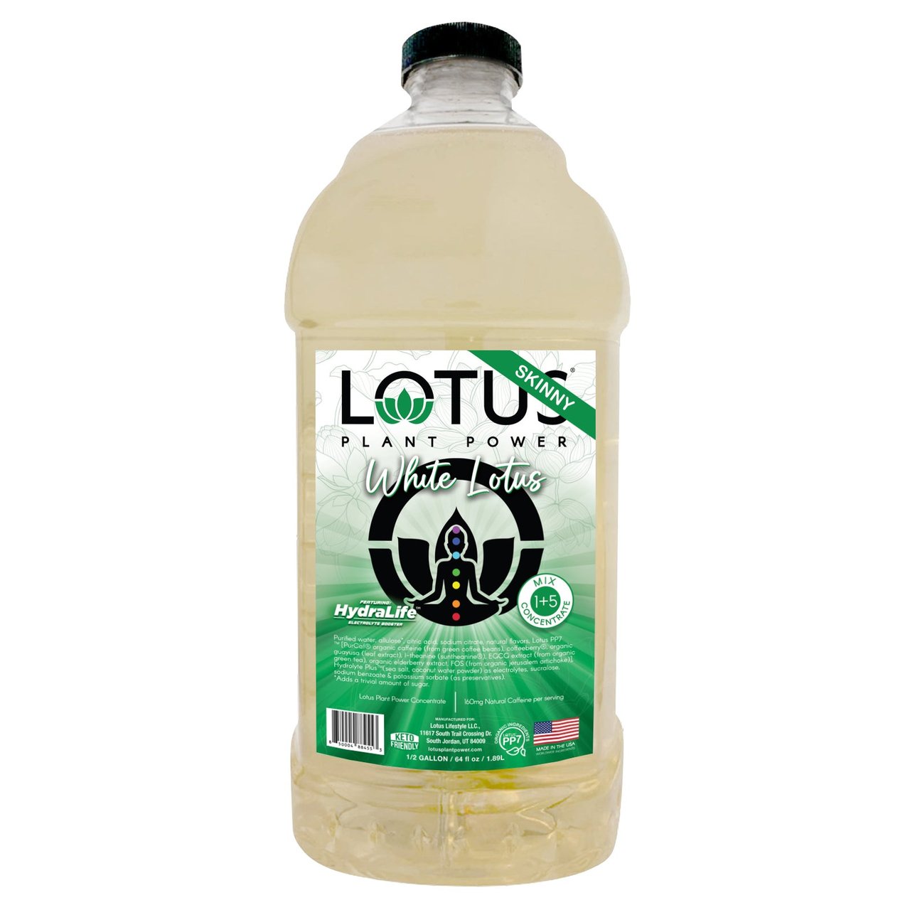 Lotus Plant Power Skinny Concentrate, Sugar Free, White Lotus, 64 fl oz