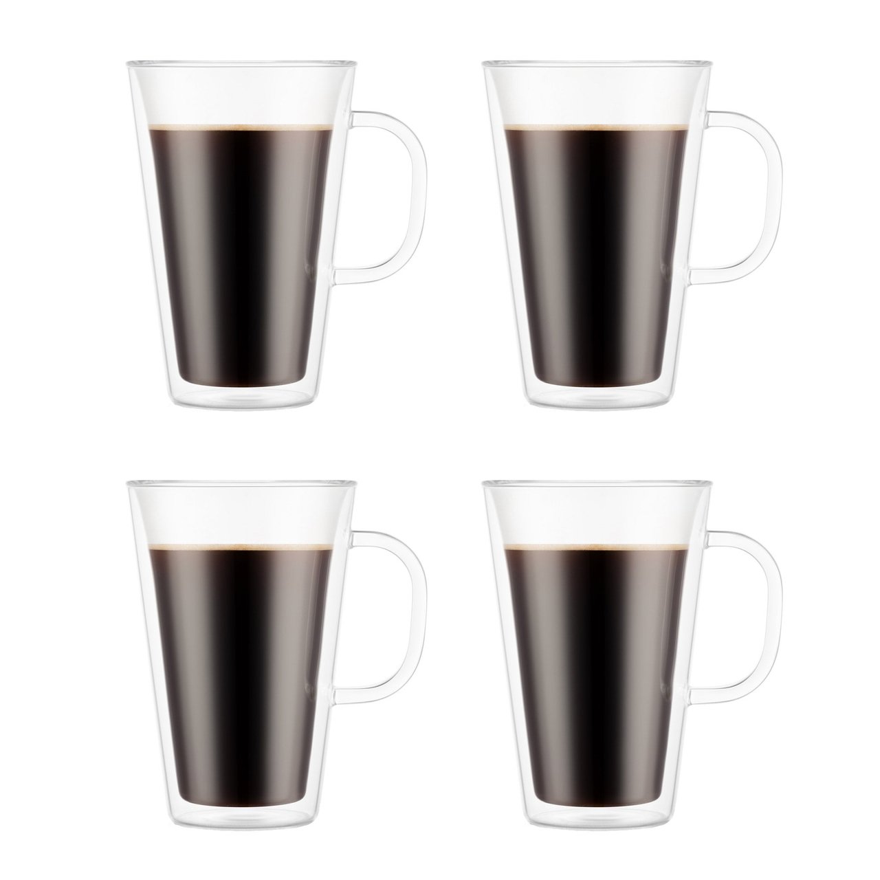 Bodum Double Wall Mug 13.5oz 4 Pack - Image 1