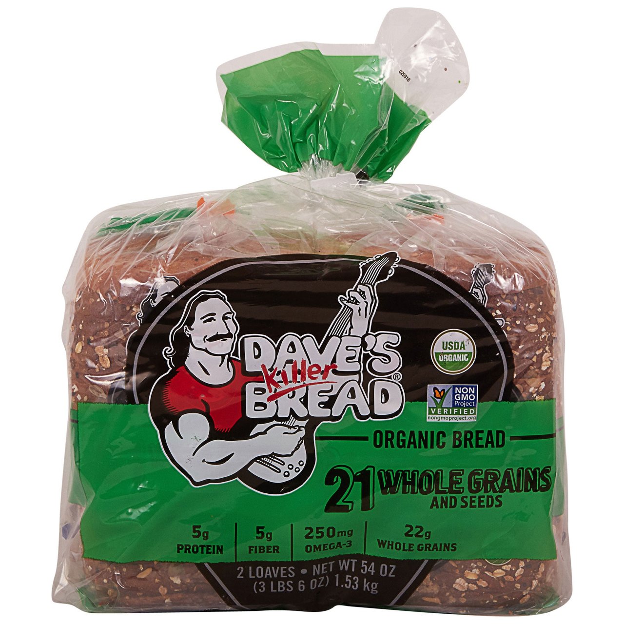 Dave's Killer Bread Organic 21 Whole Grains and Seeds, 2 Pack, 27 oz Each