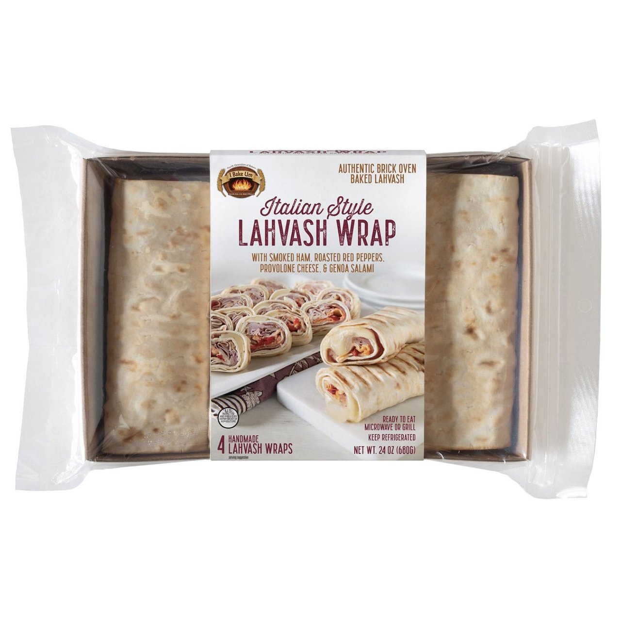 I Bake Um Italian Lahvash Wraps, 4 Count, 6 oz Each - Image 1