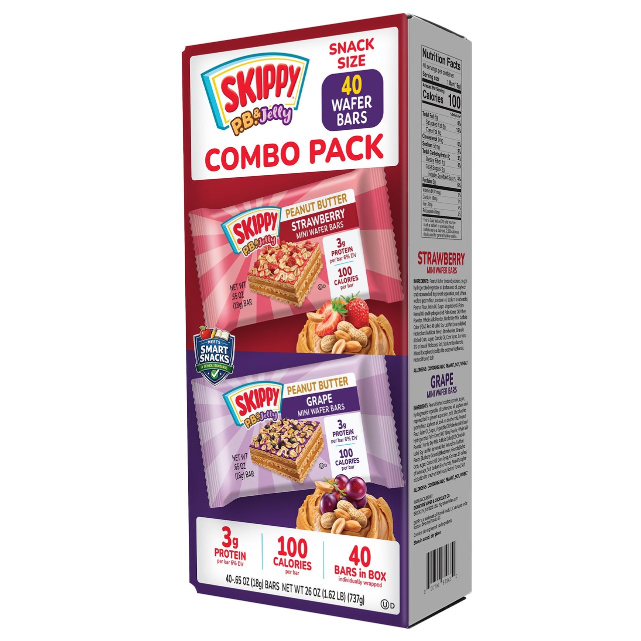 Skippy PB&J Mini Wafer Bars, 40 ct / 0.65 oz - Image 1