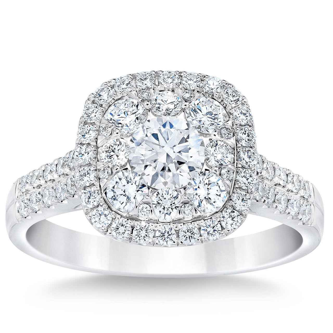 14kt White Gold VS2 I 1.50ctw Round Diamond Ring (0.50ct Center) - Image 1