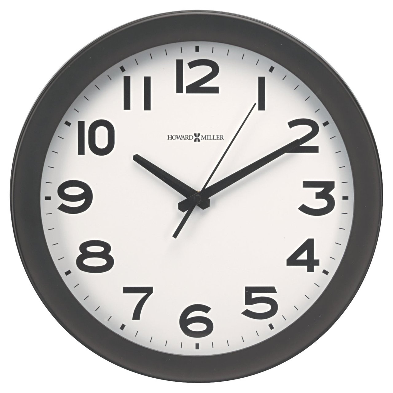 Howard Miller Kenwick Round Wall Clock 13.5", Black Frame (MIL625485) - Image 1