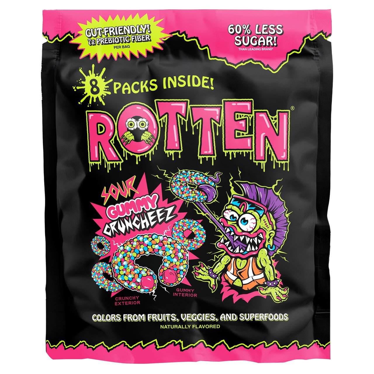 Rotten Sour Gummy Cruncheez 8/1.8oz - Image 1