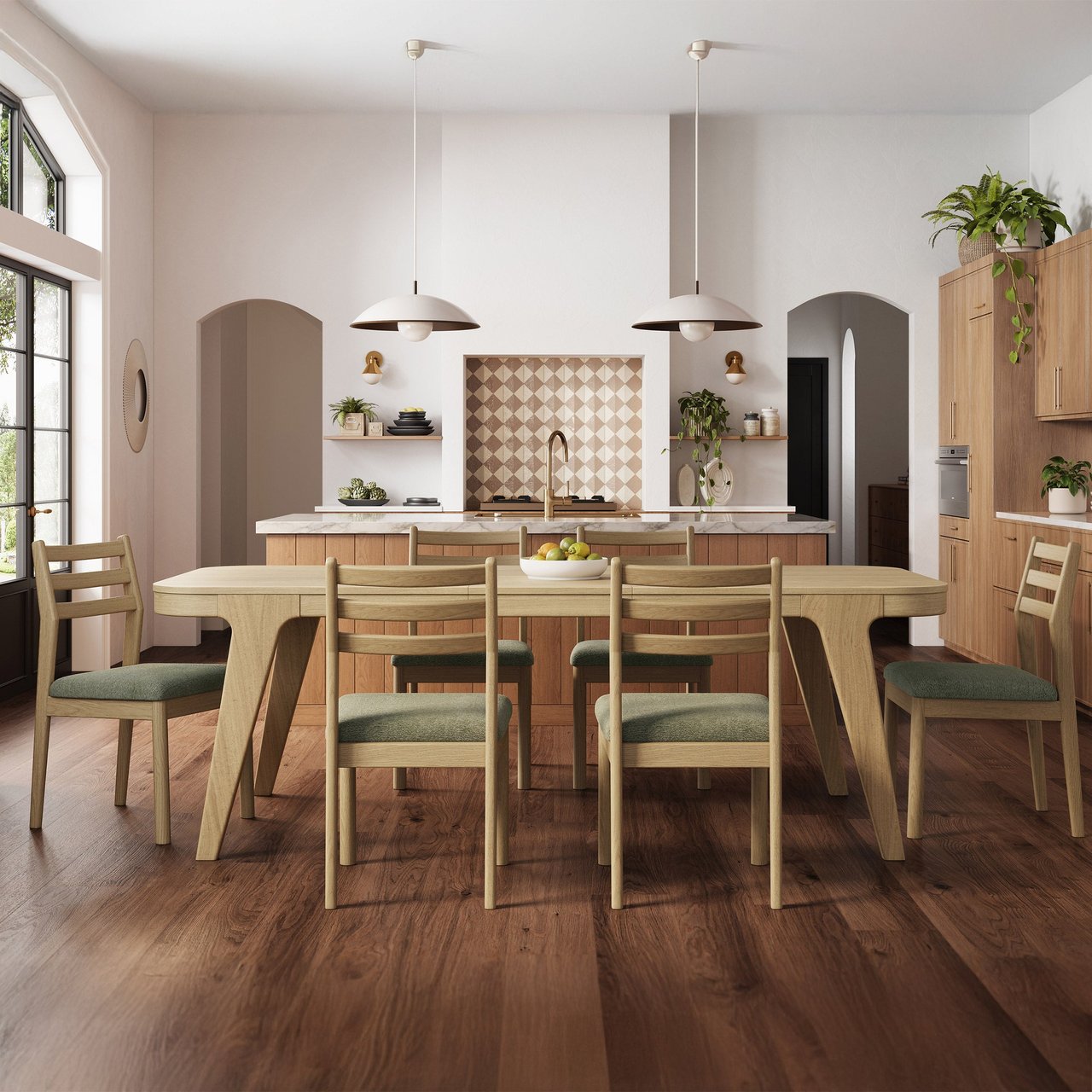 Northridge Home Alpine Loft 7-Piece Dining Set - Image 1