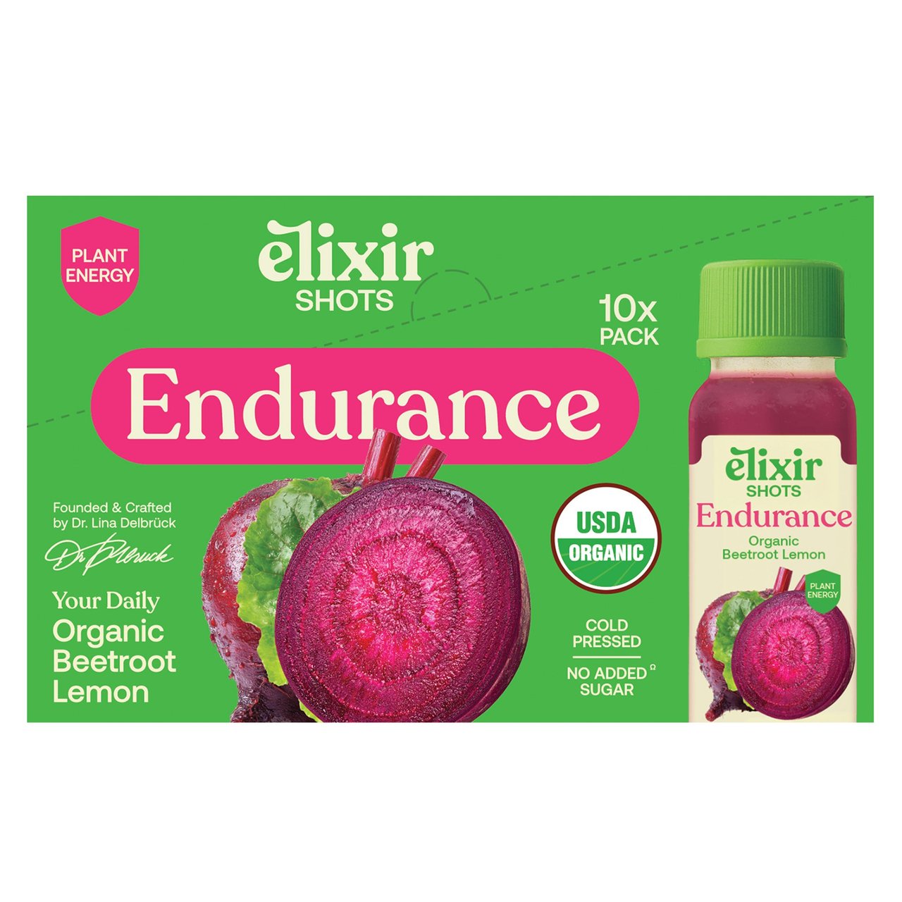Elixir Shots Organic Endurance Shots, 10-Count / 2 oz Each - Image 1