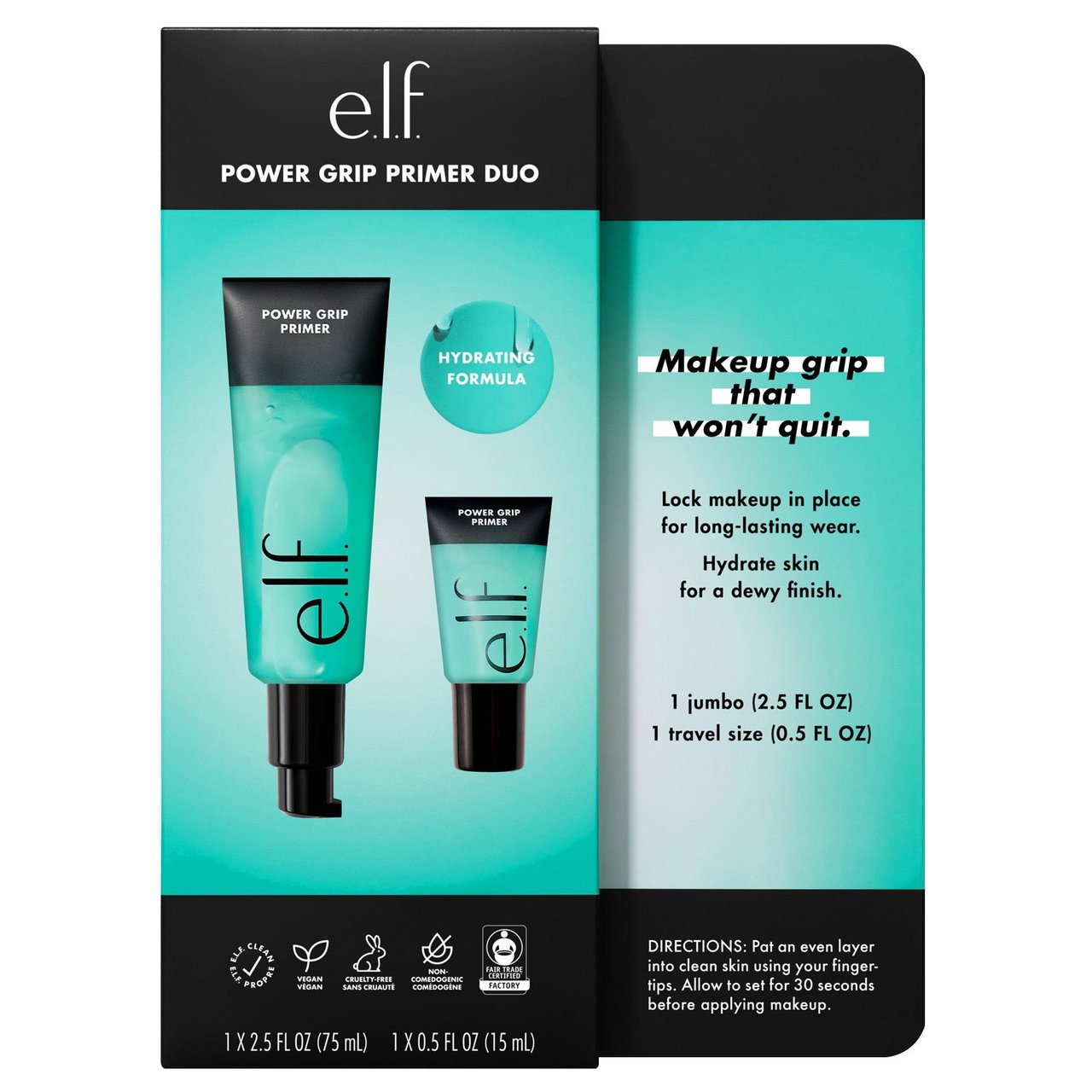 e.l.f. Power Grip Primer Duo (2.5 FL OZ + 0.5 FL OZ) - Image 1