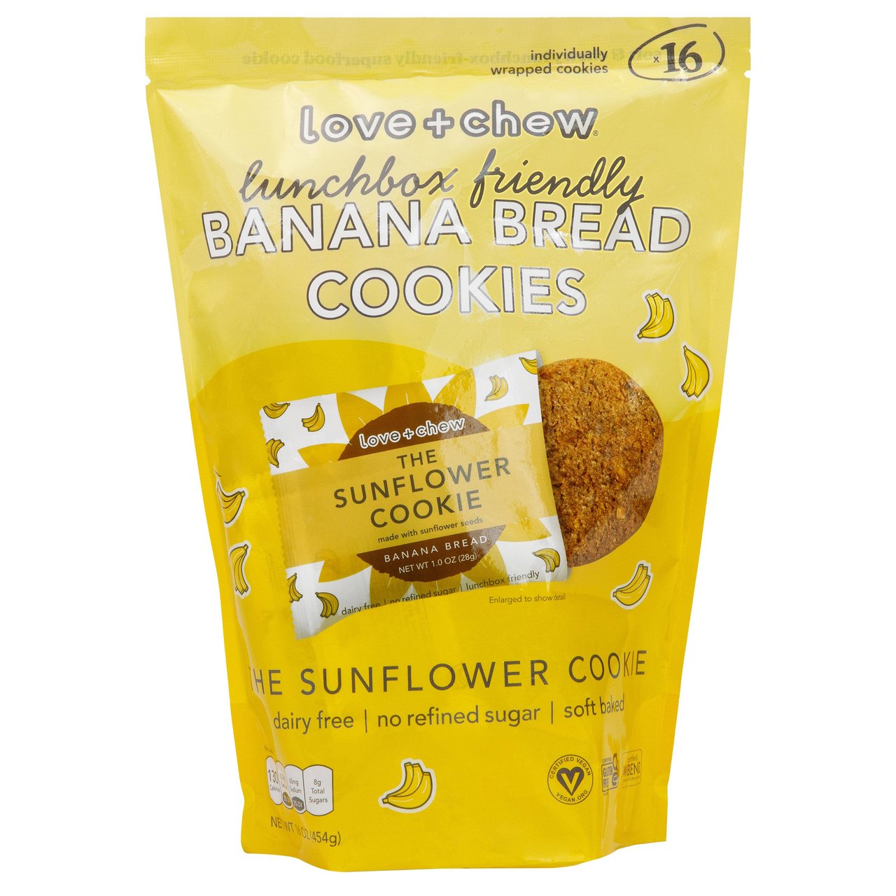 Love + Chew Banana Bread Cookies 16 Count 1 Ounce Each - Image 1