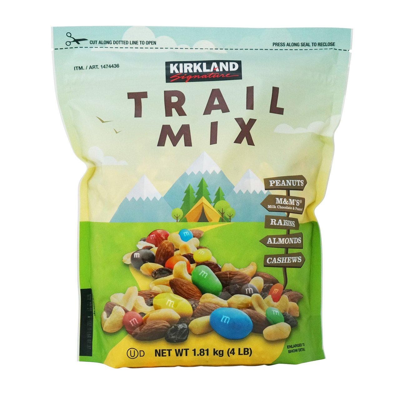 Kirkland Signature Trail Mix with M&M's 64 oz (4.00 lbs) - Image 1