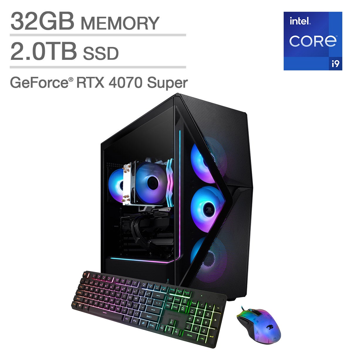 iBUYPOWER SlateMesh 8 Gaming Desktop NVIDIA GeForce RTX 4070 - Image 1