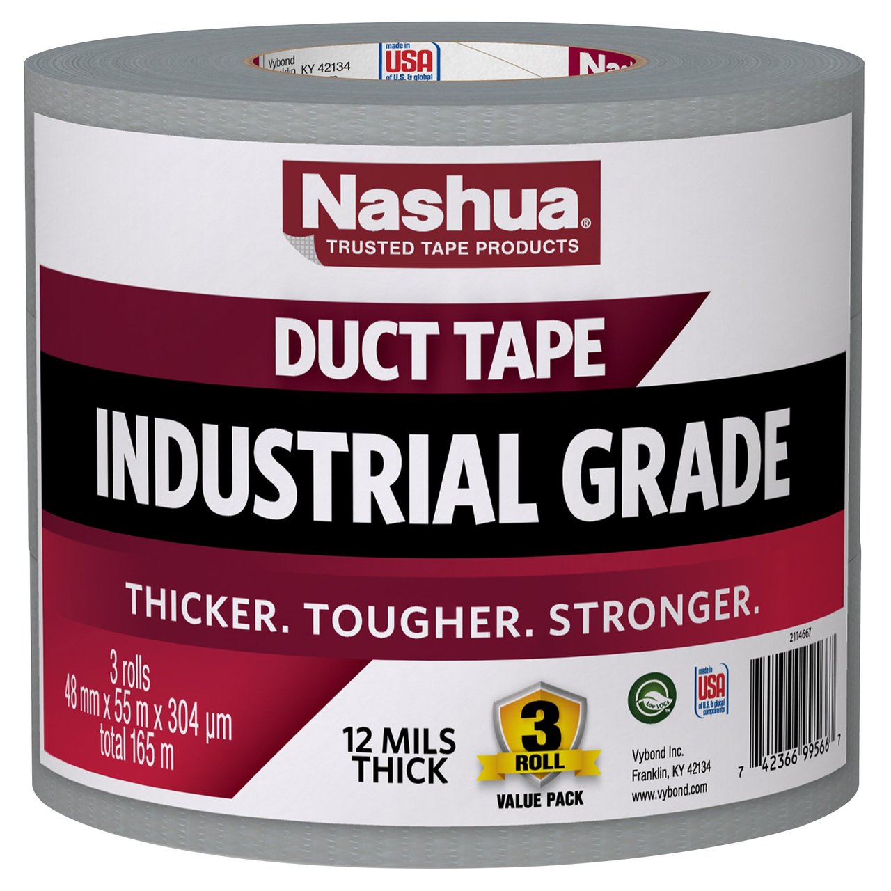 Nashua Industrial Grade Duct Tape, 3-Pack