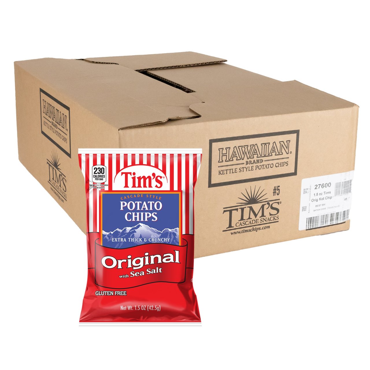 Tim's Cascade Original Chips, 48 ct / 1.5 oz - Image 1