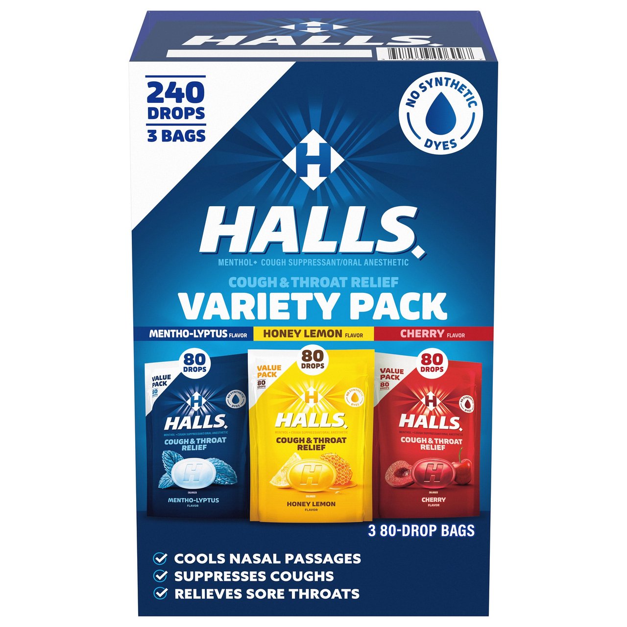 Halls Variety Pack 240 Lozenges - Image 1