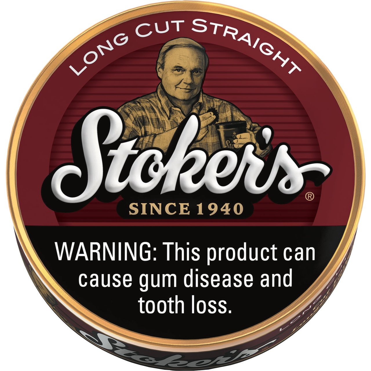 Stoker's Moist Snuff Long Cut Straight, 5-Can Roll (1.2 oz each)