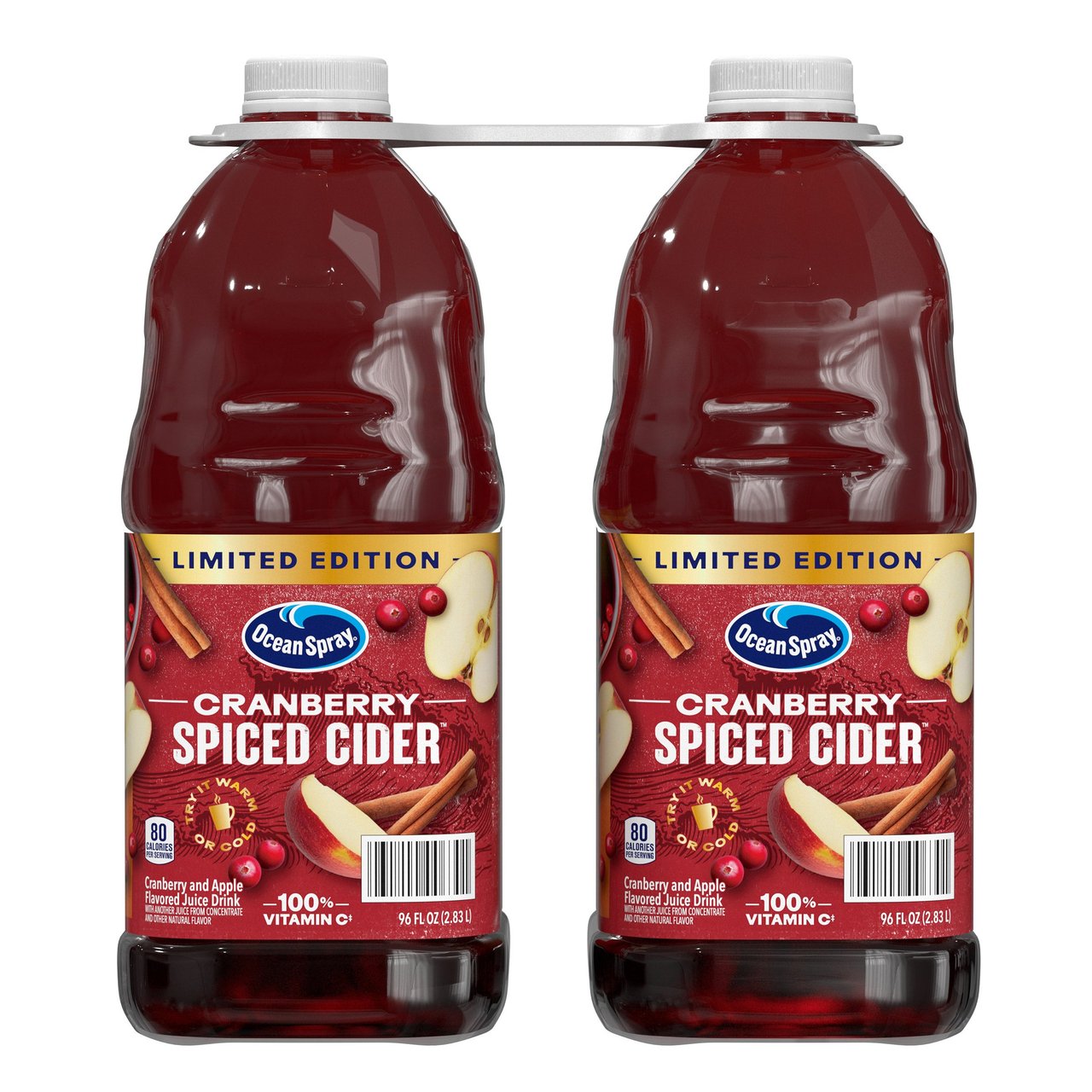 Ocean Spray Cran-Cider Cranberry Spiced Cider, 96 fl oz, 2-Count - Image 1