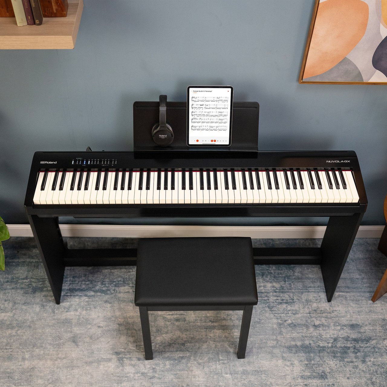ROLAND FRP NUVOLA GX DIGITAL PIANO BUNDLE W/ STAND & HEADPHONES - Image 1