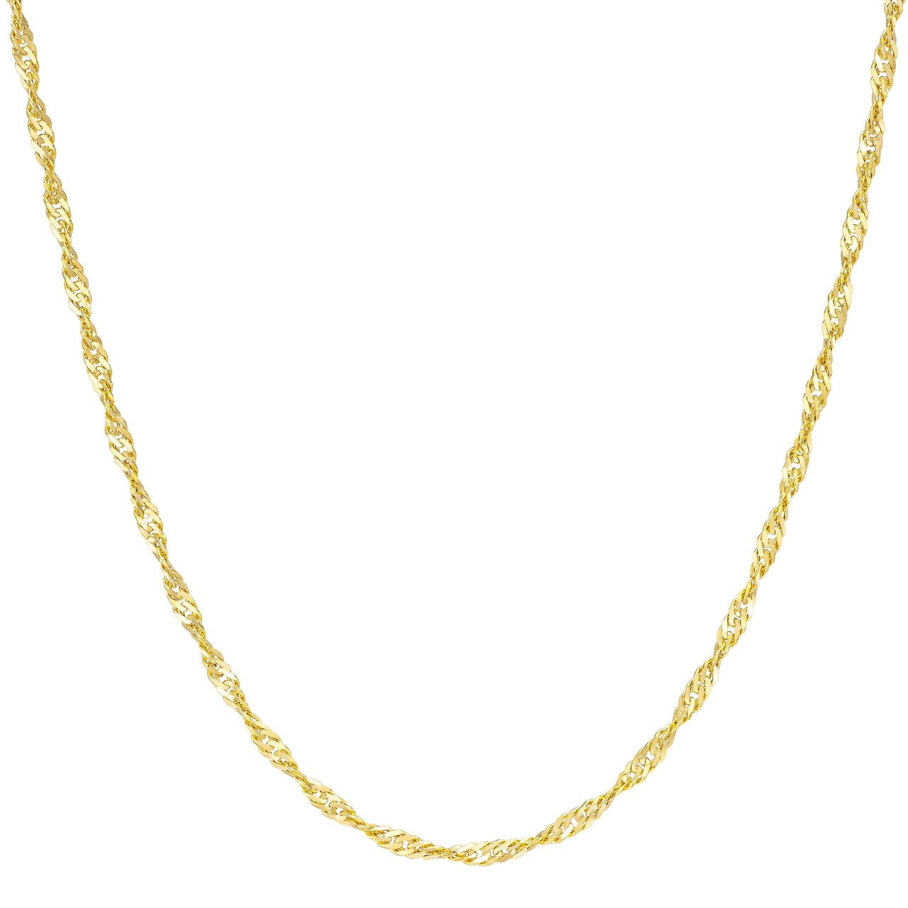 14kt Yellow Gold 2.5mm 18" Singapore Chain - Image 1