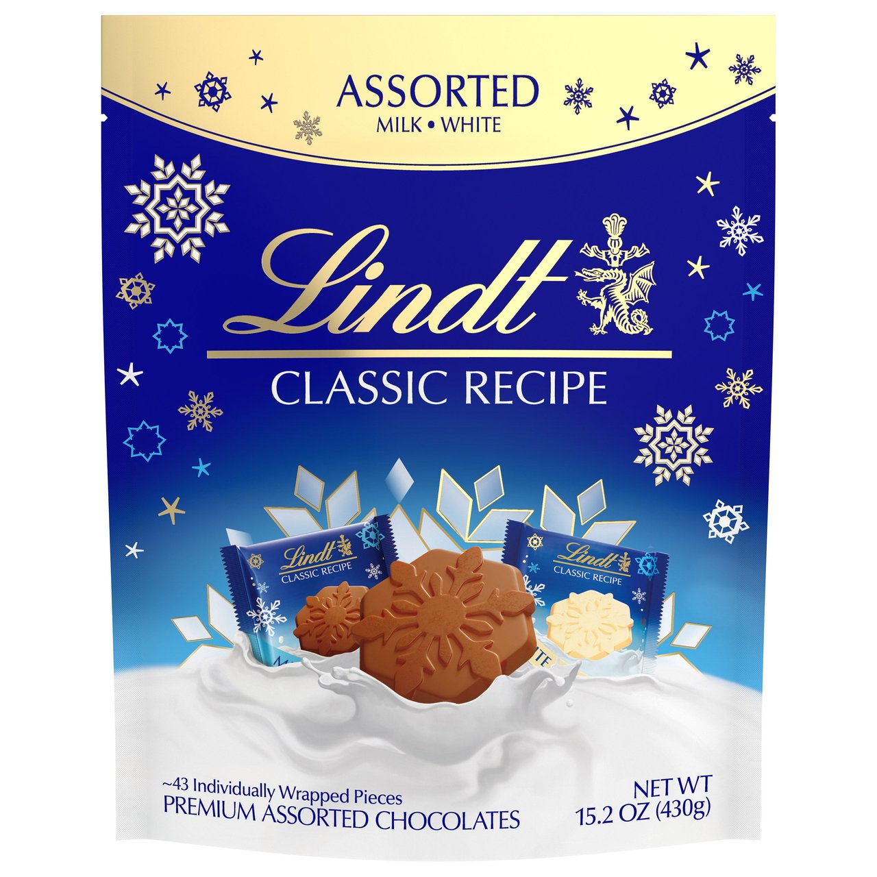 Lindt Classic Recipe Snowflakes 15.2 oz (0.95 lb) - Image 1