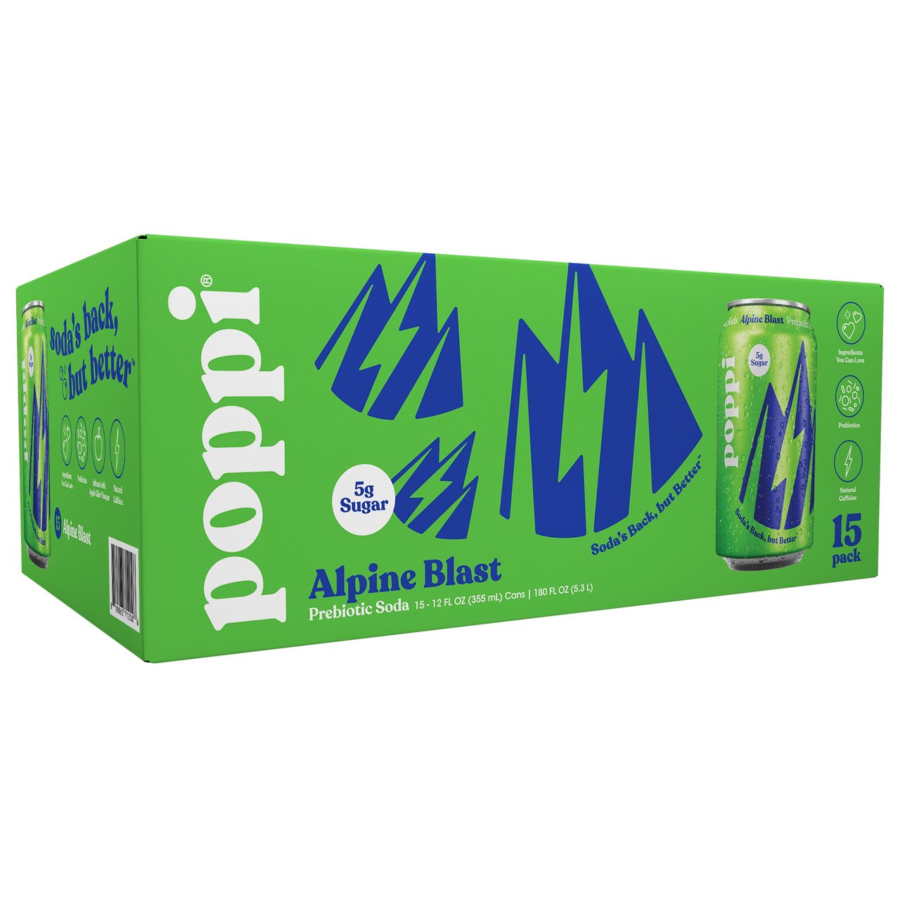 Poppi Alpine Blast 15/12 Ounce Cans - Image 1