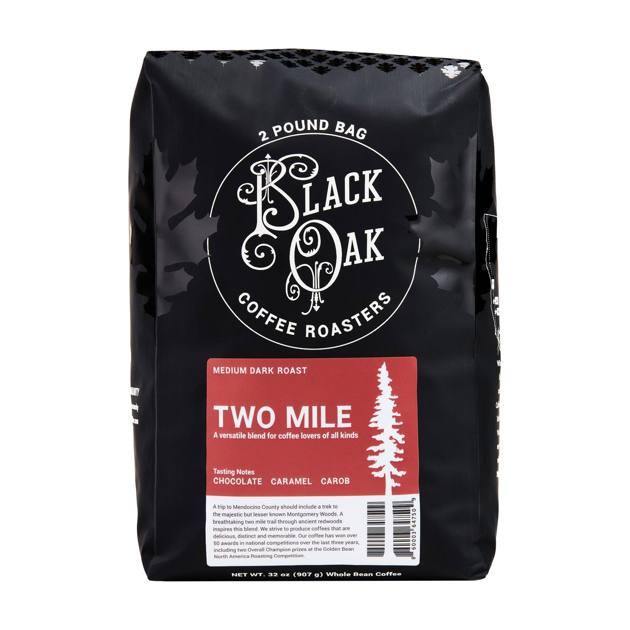 Black Oak Coffee Roasters Two Mile Medium Dark Roast Blend, 2 Pounds - Image 1