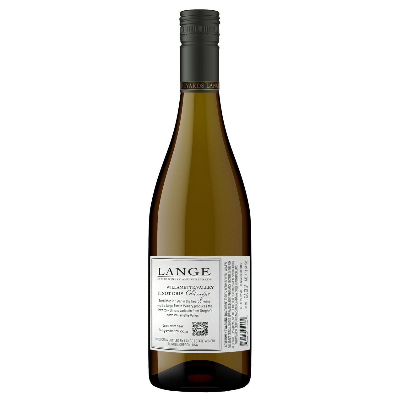 Lange Classique Pinot Gris Willamette Valley 750ML - Image 1