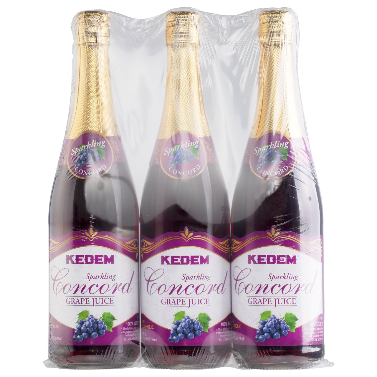 Kedem Sparkling Concord Grape Juice 3/25.4 fl oz (2.38 Quarts) - Image 1