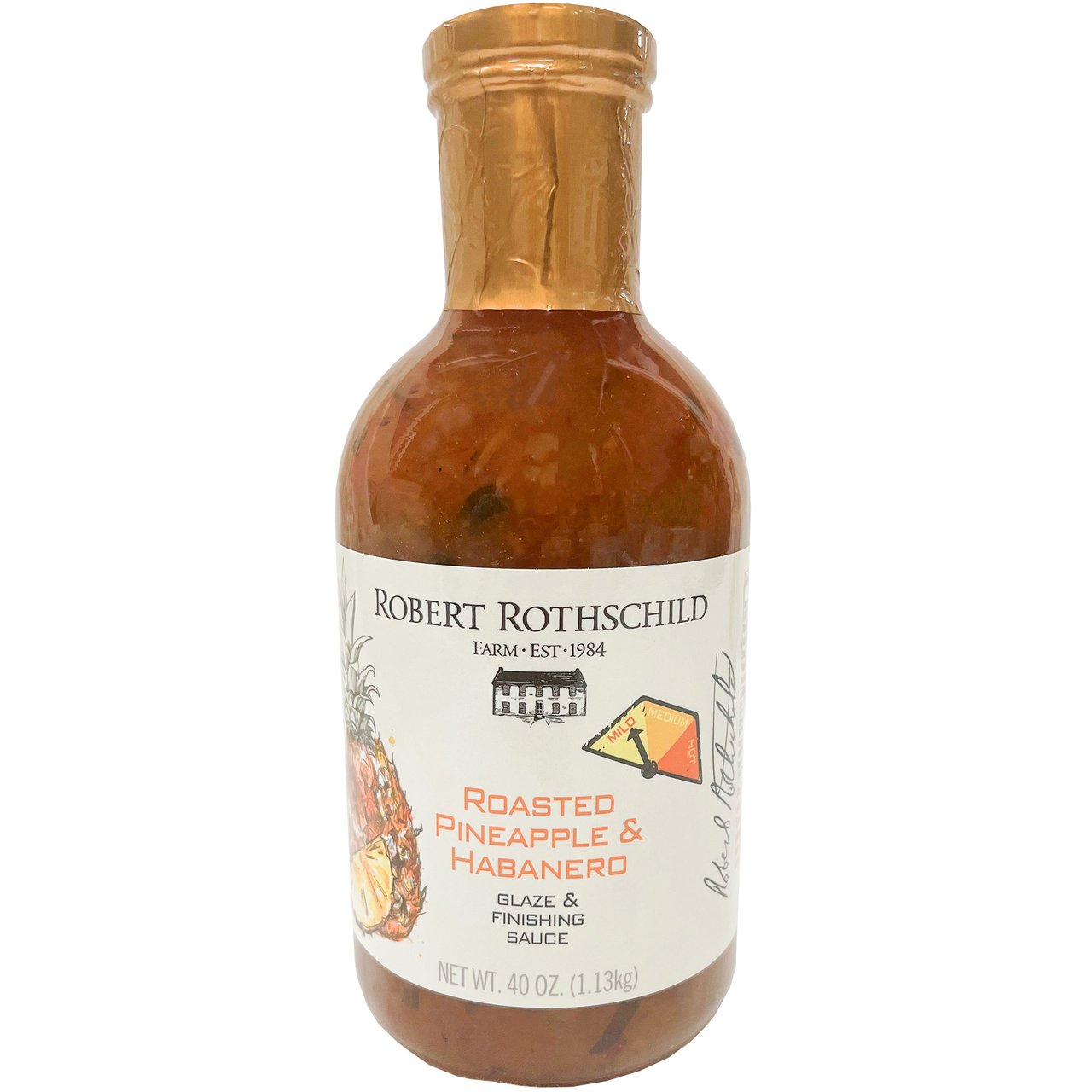 Robert Rothschild Pineapple Habanero Sauce 40 Ounce Bottle - Image 1