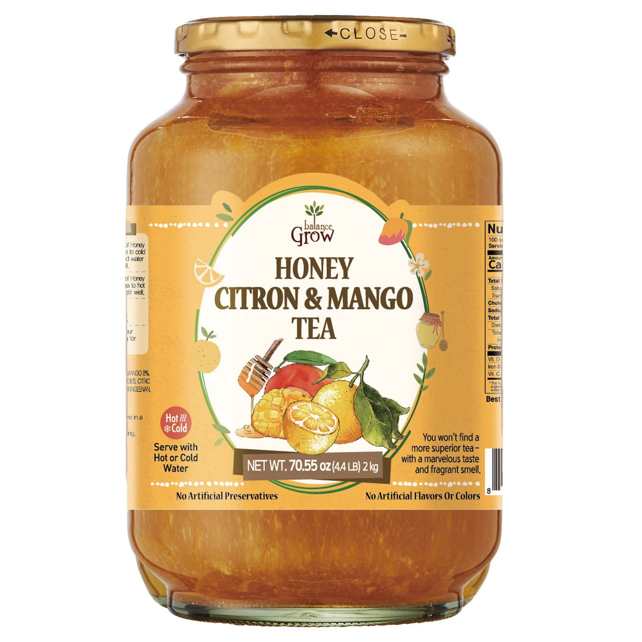 Balance Grow Honey Citron & Mango Tea 70.55 oz