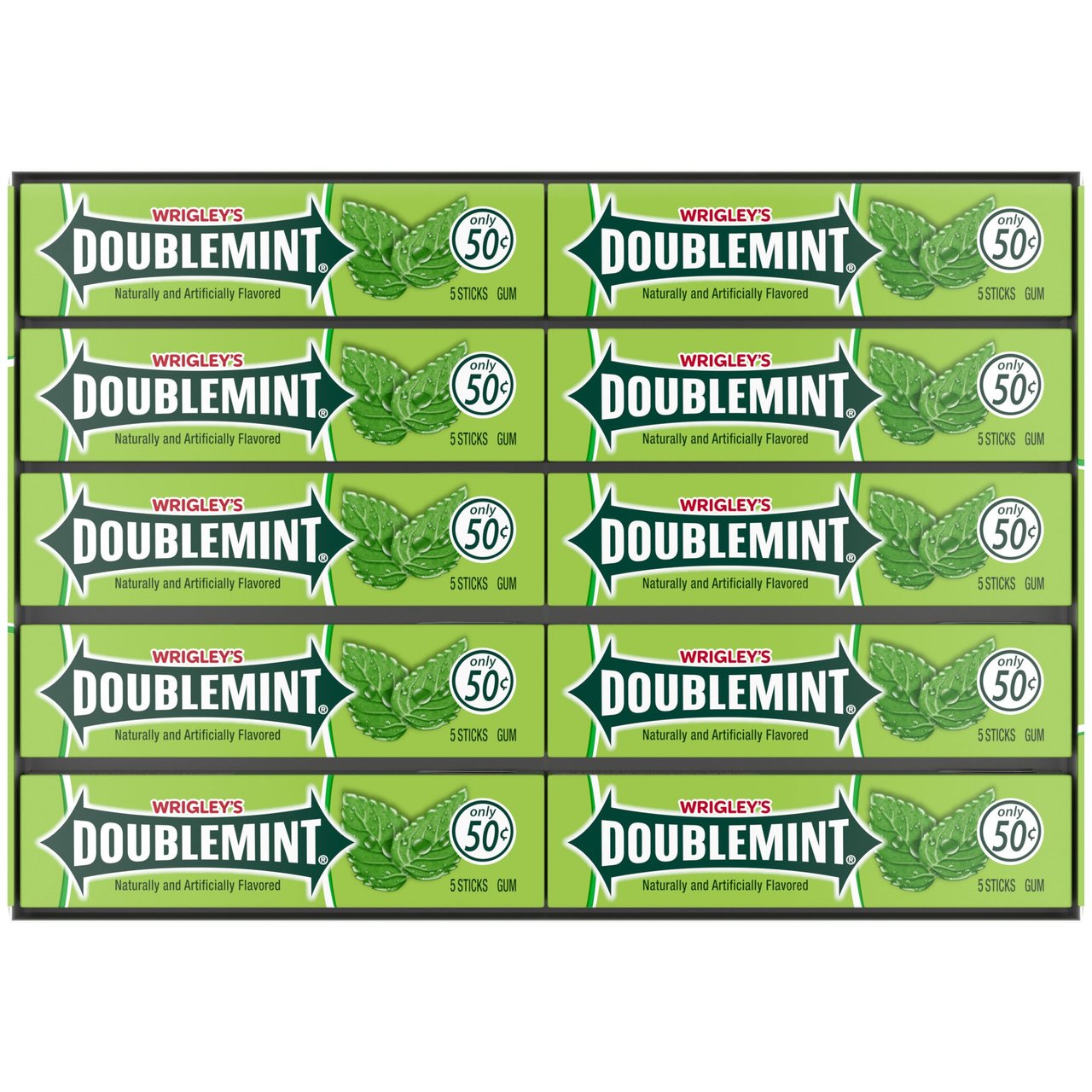 Wrigley's Doublemint Gum, 40 Count / 5 Sticks per Pack - Image 1