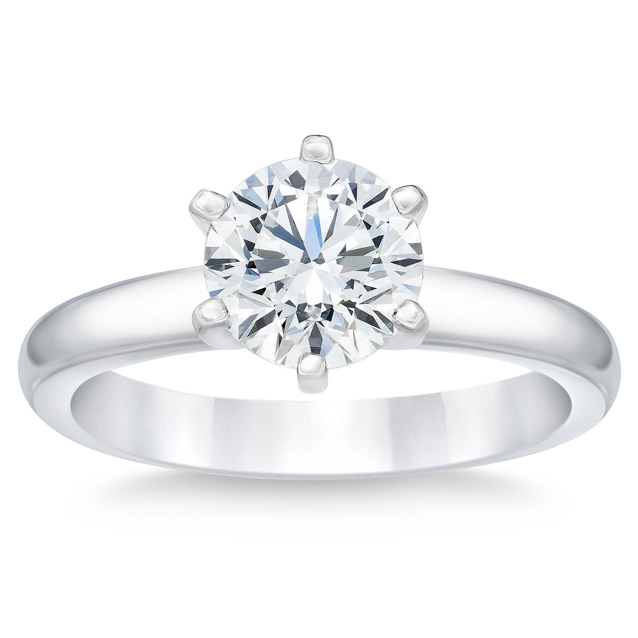1.25ct Round Brilliant Platinum Solitaire Ring, VVS2 "I" Color - Image 1