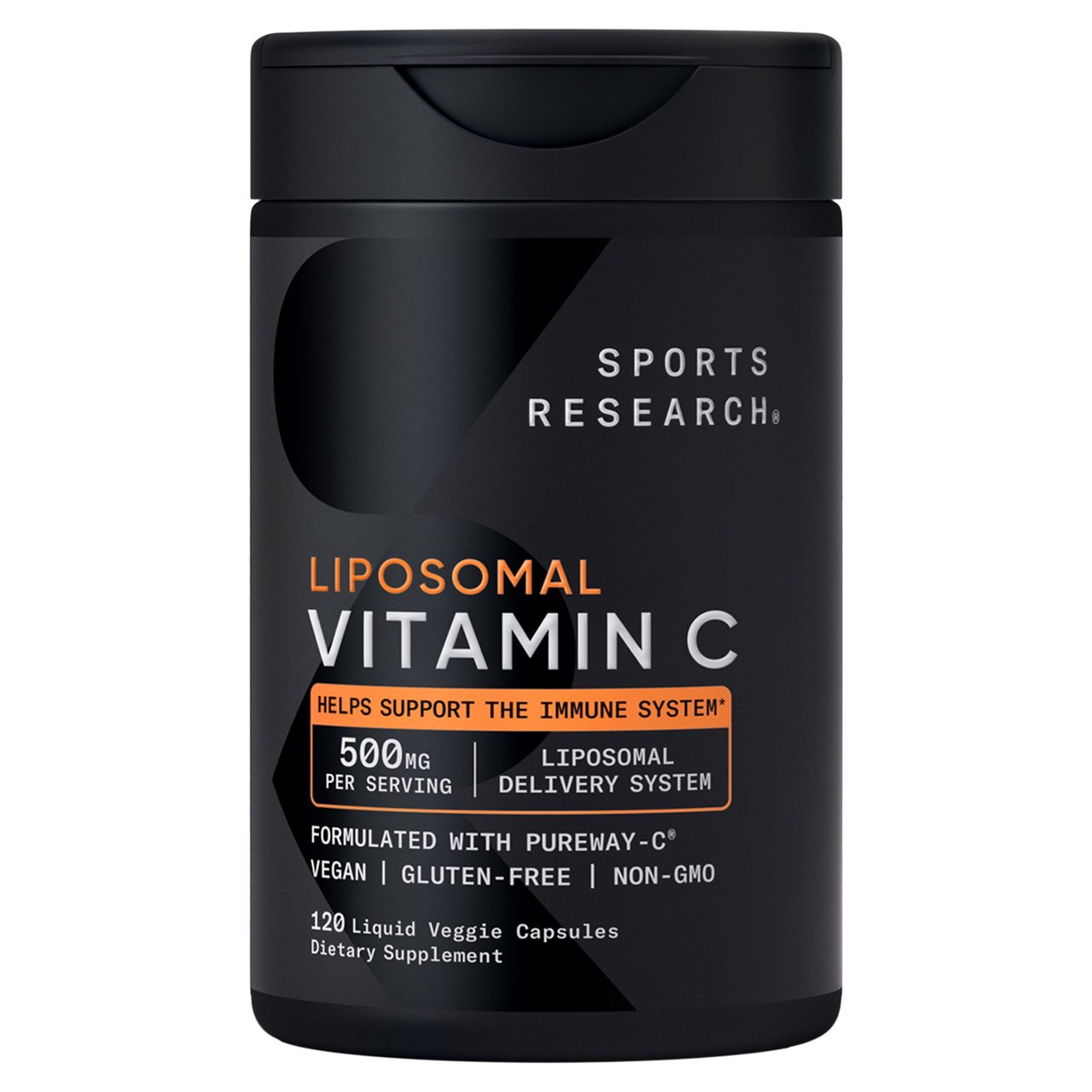 Sports Research Vitamin C Liposomal 500mg, 120 Capsules - Image 1